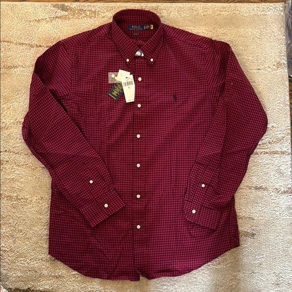 NWT Polo by Ralph Lauren Men's Red Checkered Shirt - Picture 1 of 7